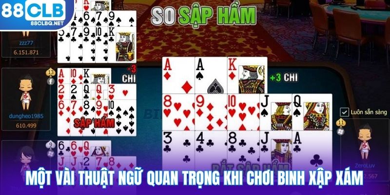mot vai thuat ngu quan trong khi choi binh xap Một vài thuật ngữ quan trọng khi chơi binh xập xám